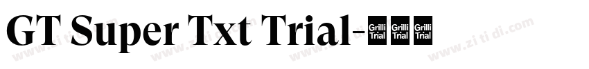 GT Super Txt Trial字体转换